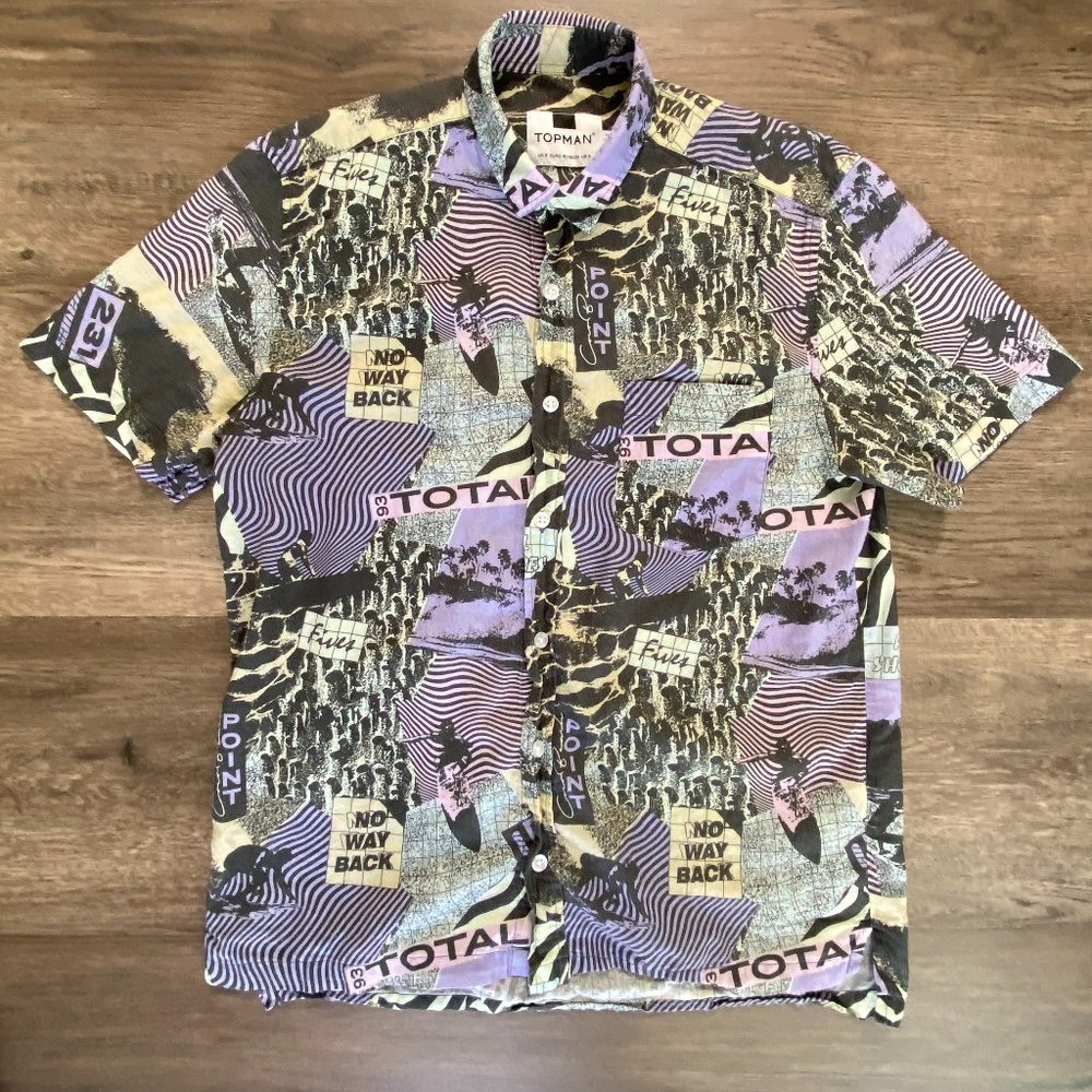 Vintage 80s Style Topman Shirt Sz.S
